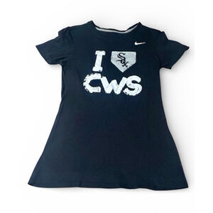 Women's Nike Chicago White Sox "I Love CWS" Baseball Short Sleeve Shirt S